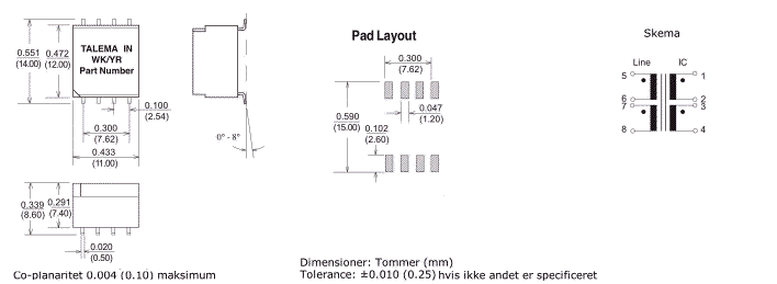 Dimensioner  & Terminalforbindelser